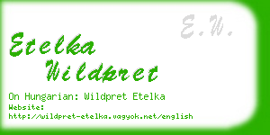 etelka wildpret business card